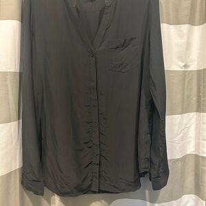 Black Button-Up Blouse